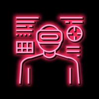 army of future neon glow icon illustration vector