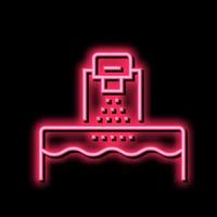 washing machine neon glow icon illustration vector