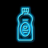 baby oil natural cosmetic neon glow icon illustration vector