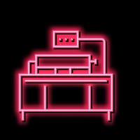 coca pressing machine neon glow icon illustration vector