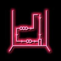 electrical wiring neon glow icon illustration vector