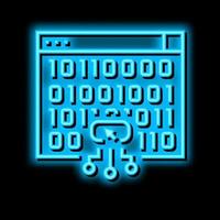 cross-site scripting neon glow icon illustration vector