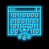 cross-site scripting neon glow icon illustration vector