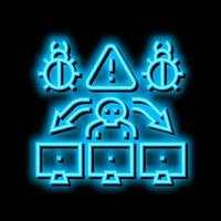 insider threats neon glow icon illustration vector