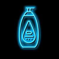 baby lotion cosmetic neon glow icon illustration vector