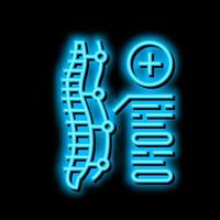 spine stabilization and reconstruction neon glow icon illustration vector