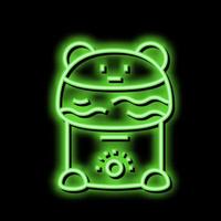 humidifier device baby neon glow icon illustration vector