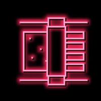 chocolate bar making equipment neon glow icon illustration vector