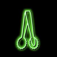 hookah forceps neon glow icon illustration vector