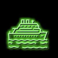 cruise summer vacation neon glow icon illustration vector