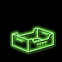 fruits and vegetables box neon glow icon illustration vector