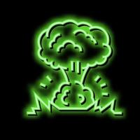 explosion smoke neon glow icon illustration vector
