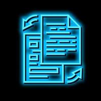 rewriting text neon glow icon illustration vector