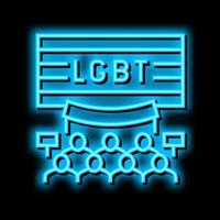 lgbt rights neon glow icon illustration vector