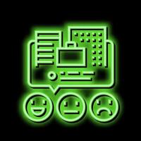 reviews business services neon glow icon illustration vector