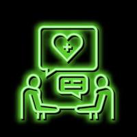 consultation homecare service neon glow icon illustration vector