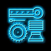 materials handling and crusher spare parts neon glow icon illustration vector