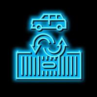 import car neon glow icon illustration vector