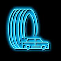 passenger tires neon glow icon illustration vector