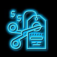 cut price neon glow icon illustration vector