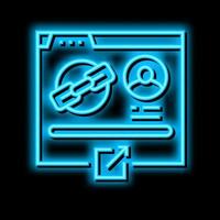 affiliate link neon glow icon illustration vector