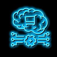 neuromarketing technology neon glow icon illustration vector