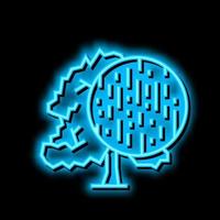 beech wood neon glow icon illustration vector