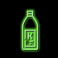 shampoo keratin bottle neon glow icon illustration vector