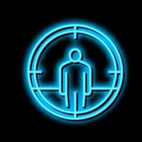 target kill neon glow icon illustration vector