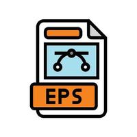 eps file format document color icon vector illustration