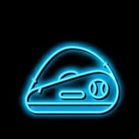 tennis bag neon glow icon illustration vector