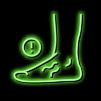 disease flat feet neon glow icon illustration vector