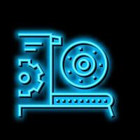 equipment and parts fabrication neon glow icon illustration vector