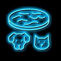 tapeworm animal disease neon glow icon illustration vector