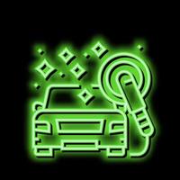 polish car wash service neon glow icon illustration vector