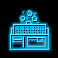 manufacturing plant neon glow icon illustration vector