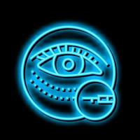 eye surgery neon glow icon illustration vector