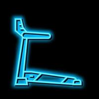 treadmill equipment neon glow icon illustration vector