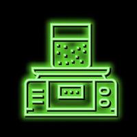 equipment for soil testing and weight measuring neon glow icon illustration vector