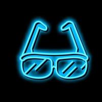 3d glasses neon glow icon illustration vector