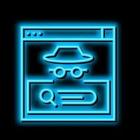 confidential security system neon glow icon illustration vector