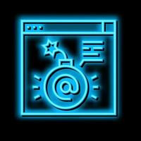 fraud internet problem neon glow icon illustration vector