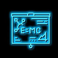 physics studying neon glow icon illustration vector