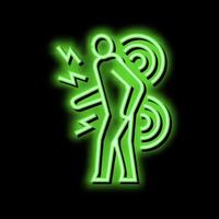 human back stroke neon glow icon illustration vector