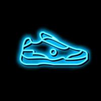 men tennis shoe neon glow icon illustration vector