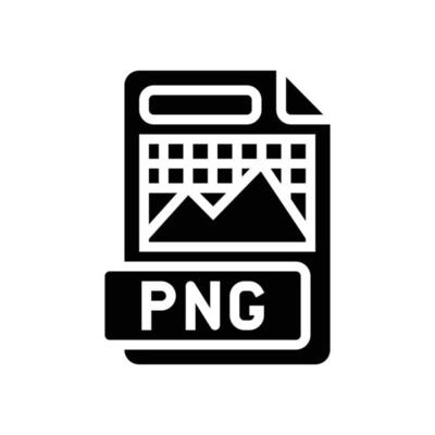 png file format document glyph icon vector illustration