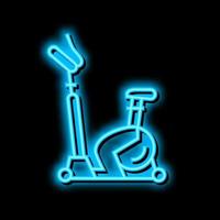 exercise bike neon glow icon illustration vector