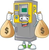 Parking ticket machine icon design vector