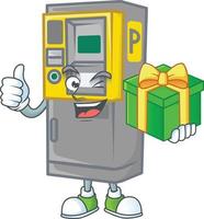 Parking ticket machine icon design vector