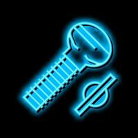 thumb screw neon glow icon illustration vector